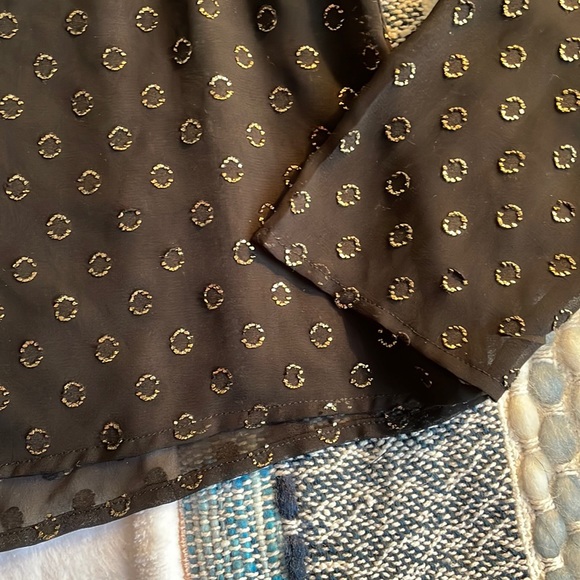 A New Day Metallic Crepe De Chine Blouse- M - Picture 2 of 5